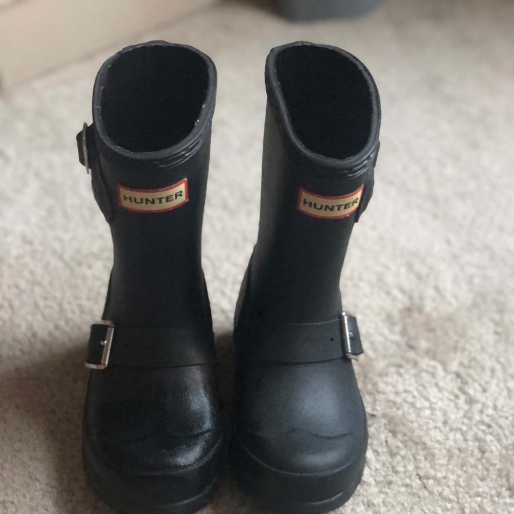 Black Toddler Hunter Boots -Like New